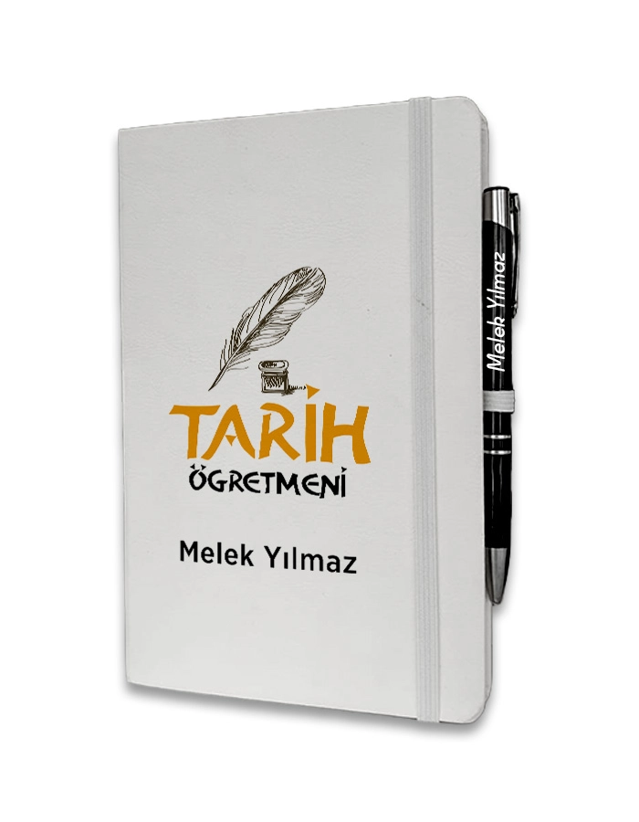 Kişiye Özel Tarih Öğretmeni Baskılı Ajanda ve Kalem Seti