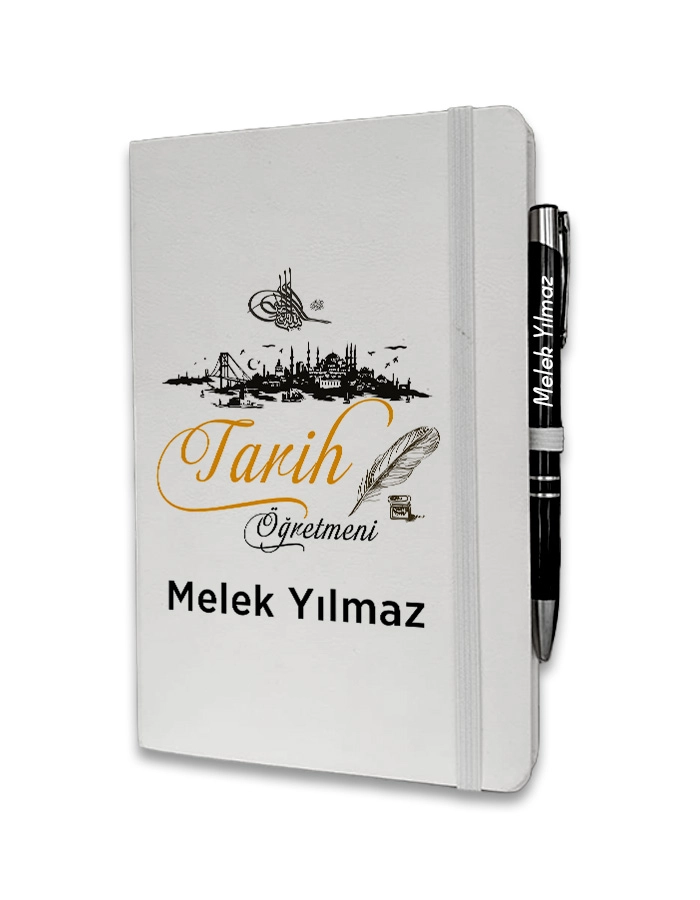 Kişiye Özel Tarih Öğretmeni Baskılı Ajanda ve Kalem Seti
