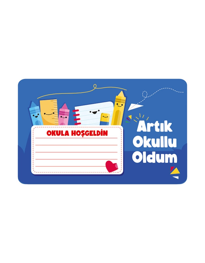Okula Hoşgeldin Yaka Kartı
