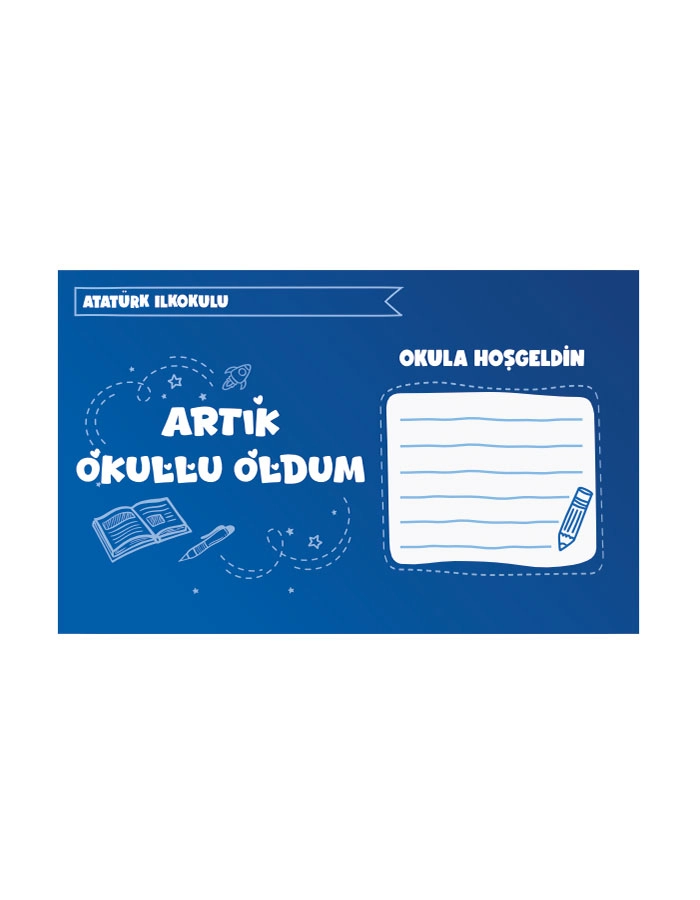Okula Hoşgeldin Yaka Kartı