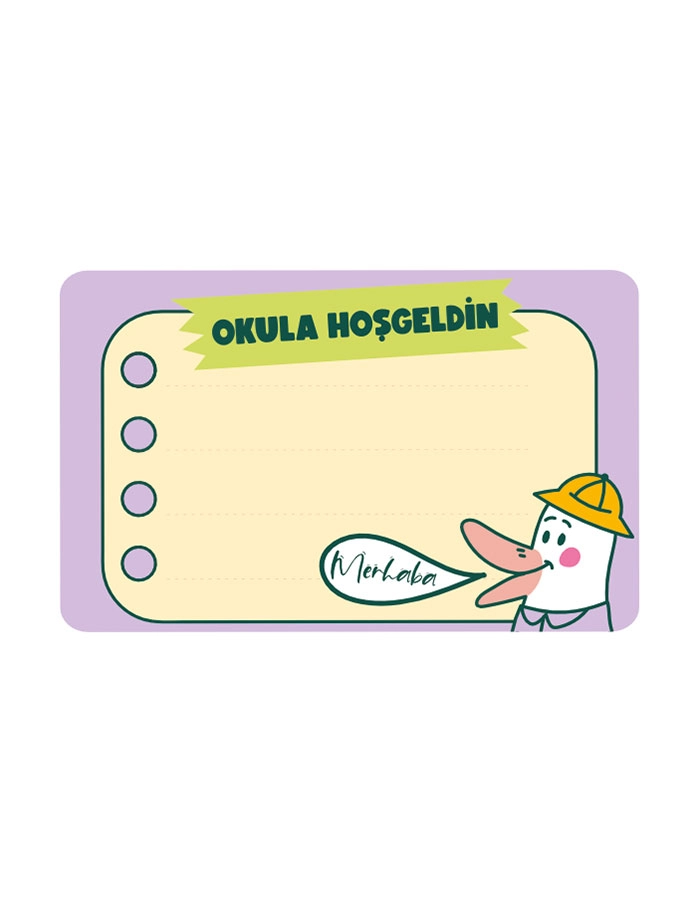 Okula Hoşgeldin Yaka Kartı