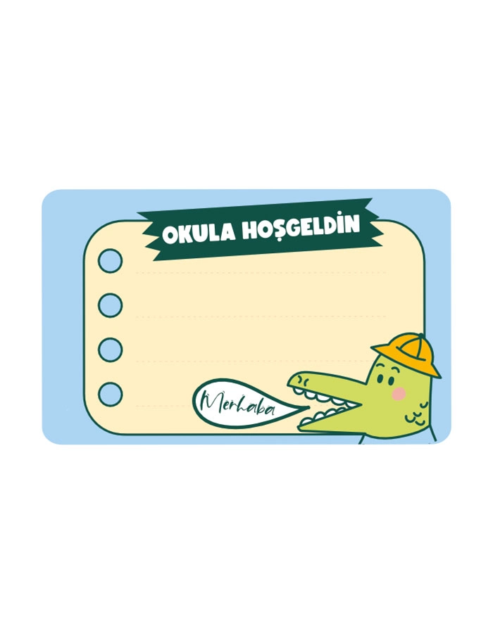 Okula Hoşgeldin Yaka Kartı