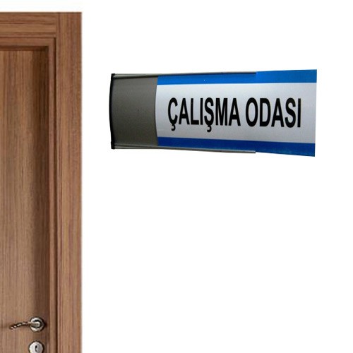 Okul Kapı İsimliği (Bombeli - Değiştirilebilir -12x25)