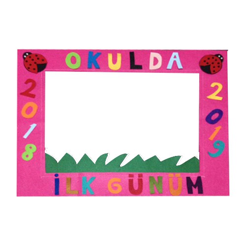 Okulda İlk Günüm Hatıra Çerçevesi ( Keçe - 30x60 cm)