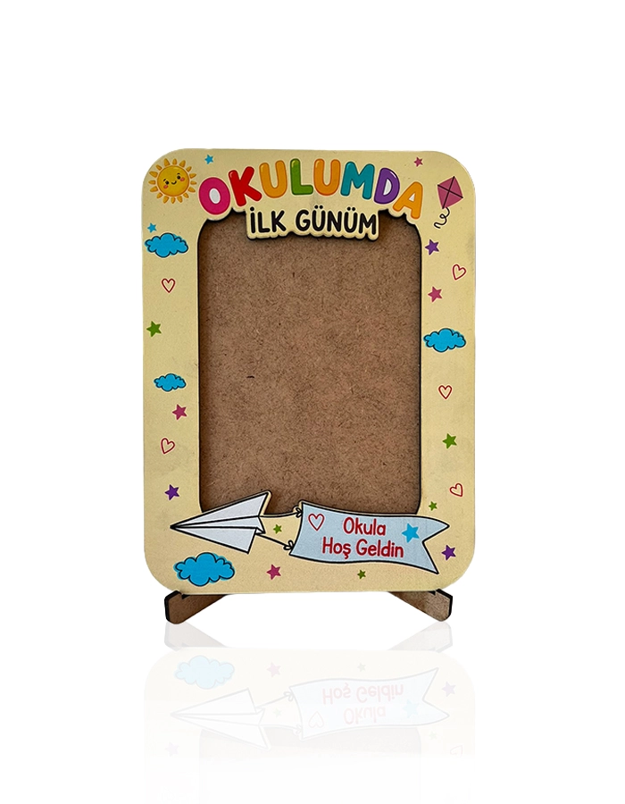 Okulumda İlk Günüm Ahşap Fotoğraf Çerçevesi 5 Adet