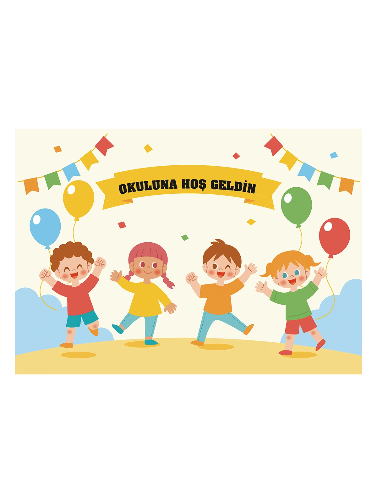 Okuluna Hoşgeldin Afişi