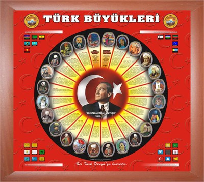 Türk Büyükleri (Türk Dünyasi Bayraklı)