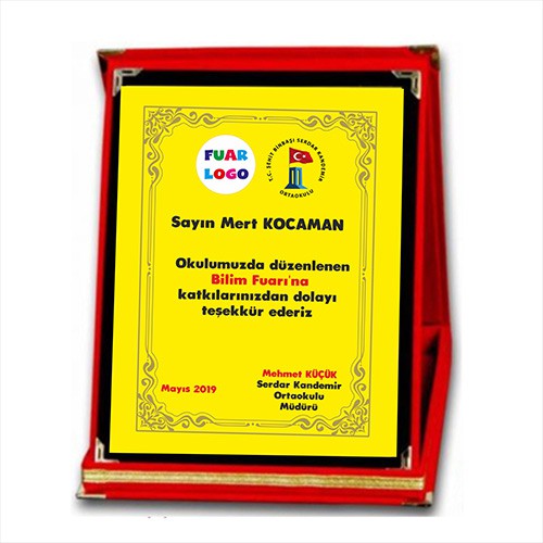 Bilim Fuarı Plaket 2
