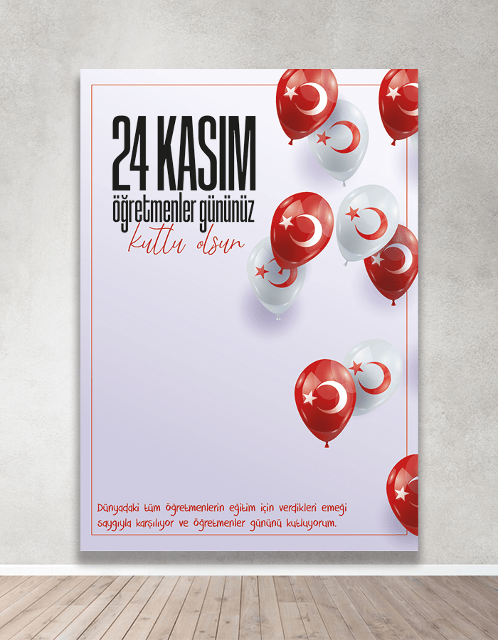 Öğretmenler Günü Hatırası Fotoğraf Branda 100x150