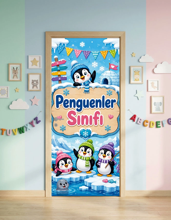Anasınıfı Kapı Giydirme (Penguenler)