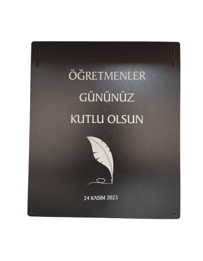 Kişiye Özel Öğretmenler Günü Hediyesi Kutulu Ahşap Kapaklı Defter Kalem ve Anahtarlık Seti