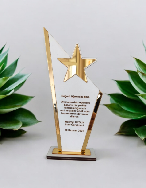 Kişiye Özel Mezuniyet Hatırası Ahşap Plaket