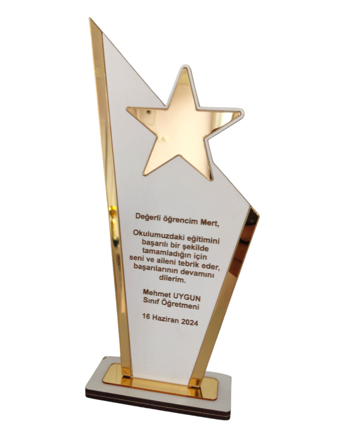 Kişiye Özel Mezuniyet Hatırası Ahşap Plaket