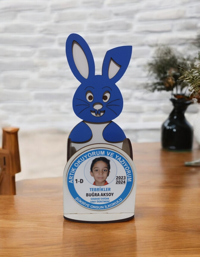 Fotoğraflı Ahşap Kalemlik