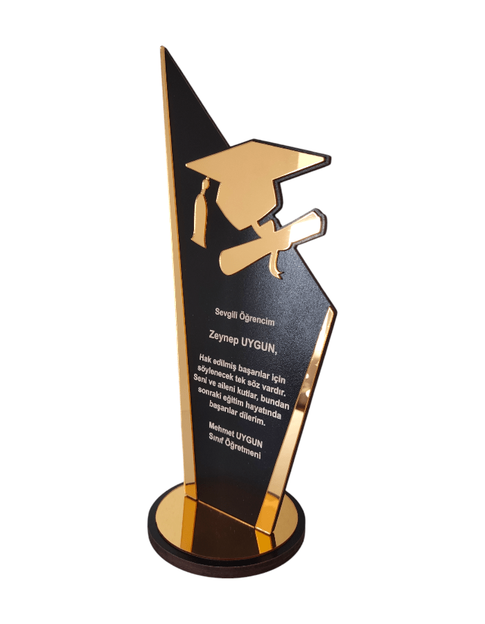 Kişiye Özel Mezuniyet Hatırası Ahşap Plaket