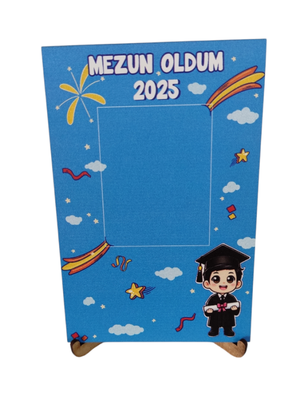 Mezuniyet Hediyesi Uv Baskılı Ahşap Kumbara Kalemlik Set 10 Parça