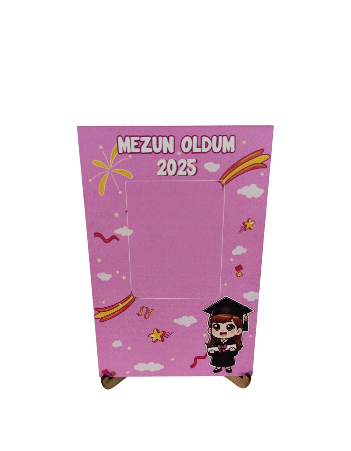 Mezuniyet Hediyesi Uv Baskılı Ahşap Kumbara Kalemlik Set 10 Parça