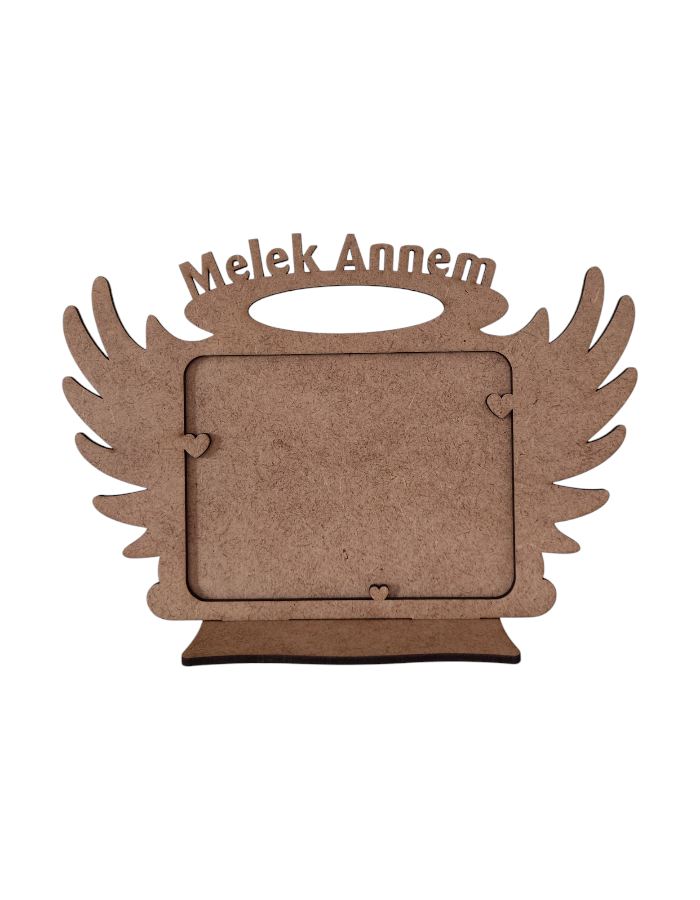 Anneler Günü Hediyesi Melek Annem Fotoğraf Çerçevesi Ahşap Boyama 5 adet