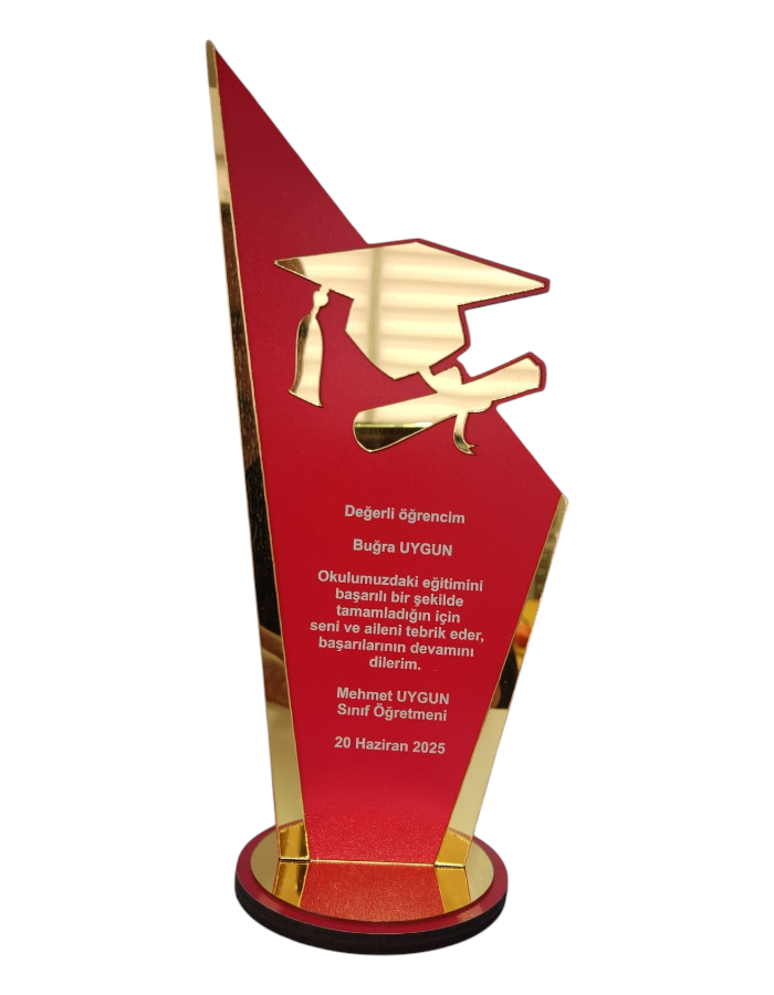 Kişiye Özel Mezuniyet Hatırası Ahşap Plaket