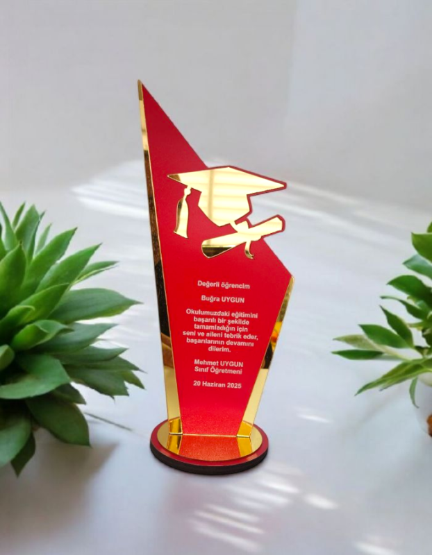 Kişiye Özel Mezuniyet Hatırası Ahşap Plaket
