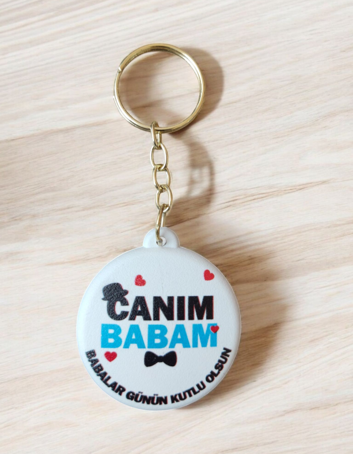 Babalar Günü Hediyesi Açacaklı Anahtarlık