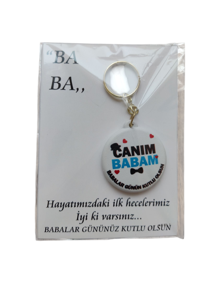 Babalar Günü Hediyesi Açacaklı Anahtarlık