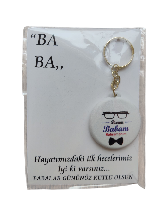Babalar Günü Hediyesi Açacaklı Anahtarlık