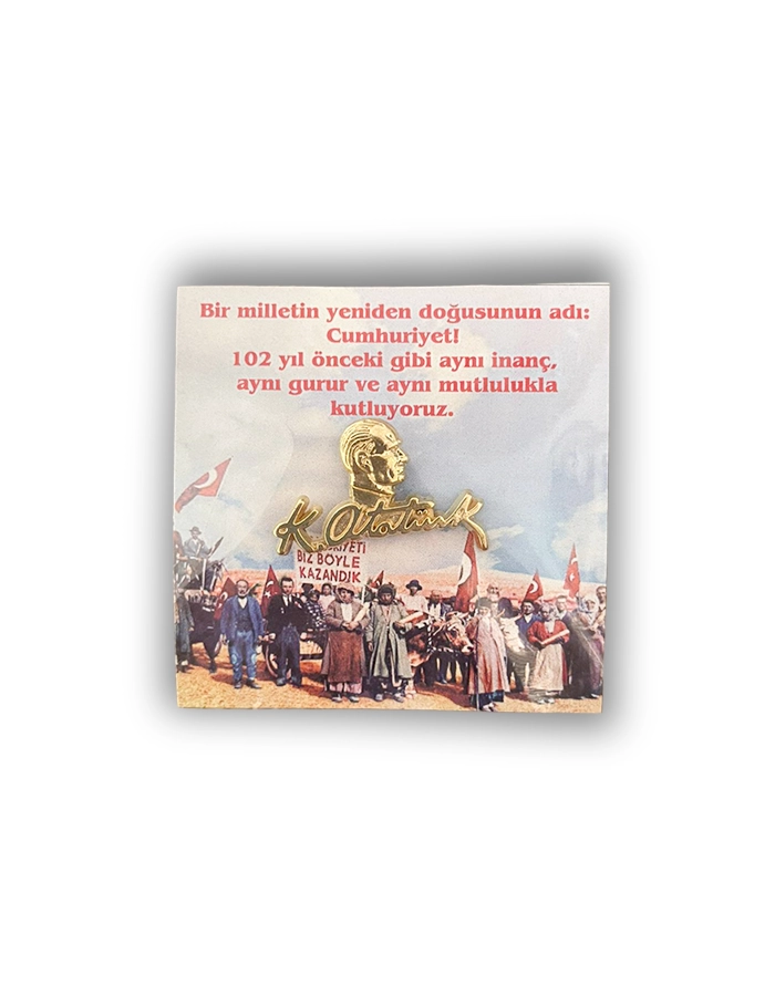 29 Ekim Hediyesi Atatürk Yaka Rozeti