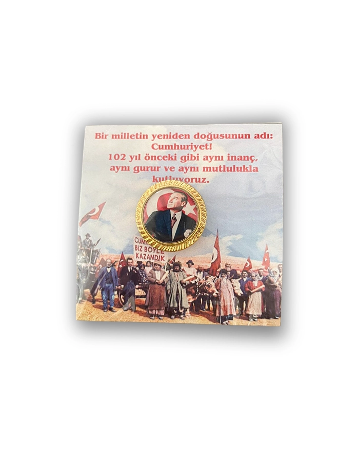 29 Ekim Hediyesi Atatürk Yaka Rozeti