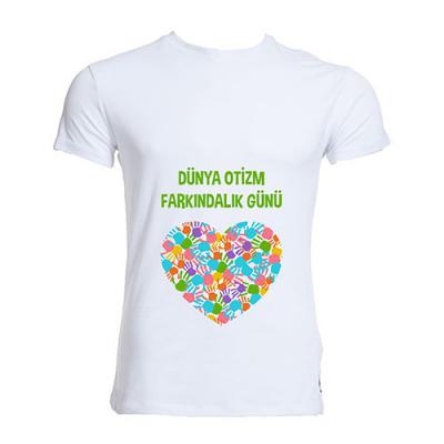 Otizm Farkındalık Günü Baskılı Tişört T1