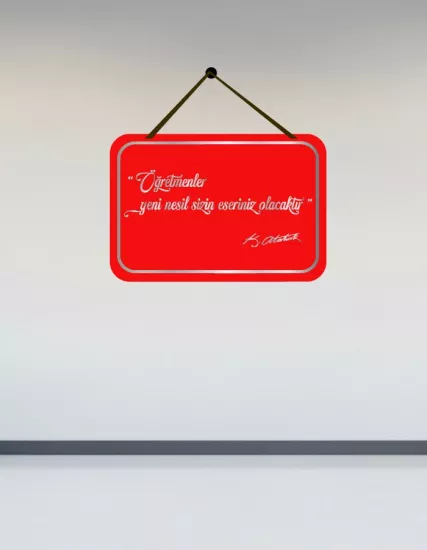 Öğretmenler Günü Dekoratif Ahşap Tablo 35x50