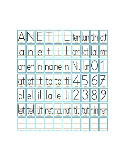 Magnet 1. Grup Harf, Hece ve Rakamlar 70 Adet