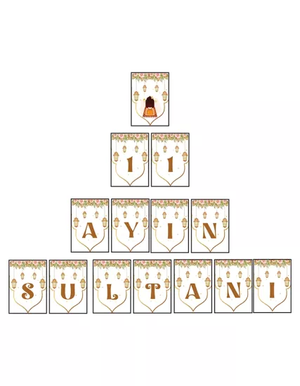 Ramazan Süsü Flama, Karton Bayrak