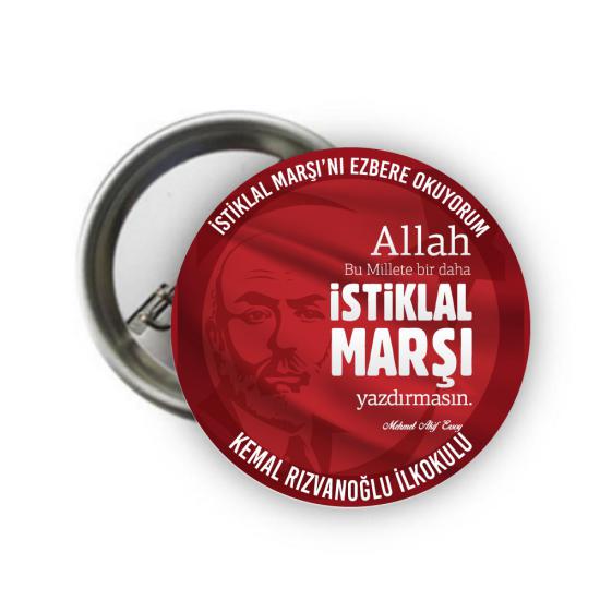 İstiklal Marşını Ezbere Okuyorum Rozeti