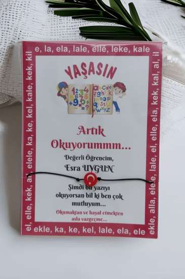 Artık Okuyorum İsimli Şans Bilekliği 
