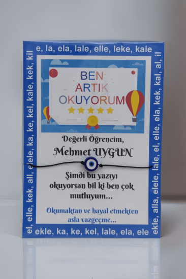 Artık Okuyorum İsimli Şans Bilekliği 
