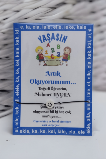 Artık Okuyorum İsimli Şans Bilekliği 
