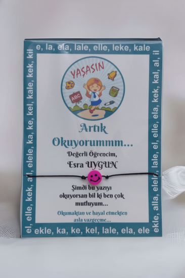 Artık Okuyorum İsimli Şans Bilekliği 