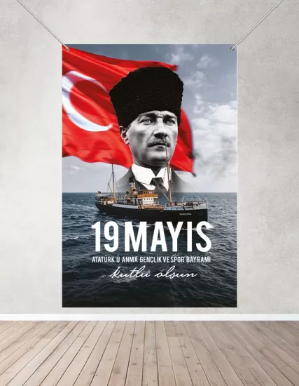 19 Mayıs Hatıra Fotoğraf Panosu Branda 100x150