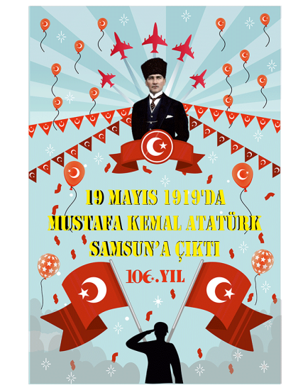 19 Mayıs Hatıra Fotoğraf Panosu Branda 100x150