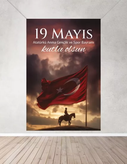 19 Mayıs Hatıra Fotoğraf Panosu Branda 150x200 