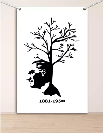 Cumhuriyet Ağacı Brandası 70x100 Boyanabilir