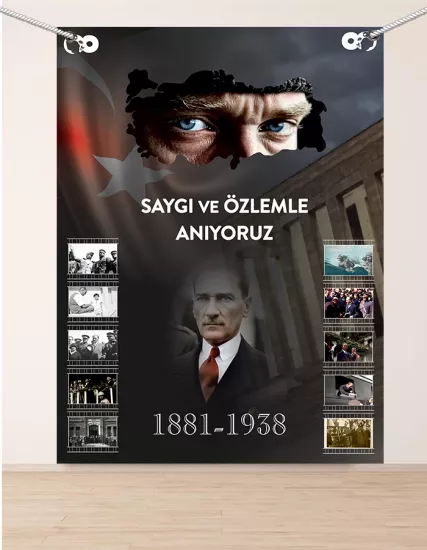 10 Kasım Atatürk’ü Anma Programı Brandası 150x200