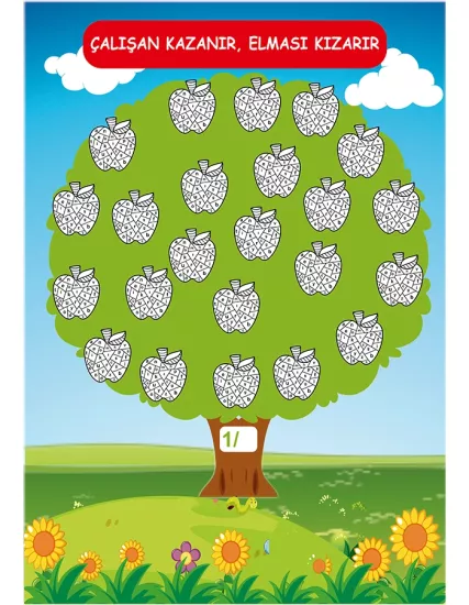 Kızaran Elma Ağacı, 1. Sınıflar İçin kızaran Elma Ağacı, 1. Sınıf Ders Afişi, 1. Sınıflar İçin Ders Afişleri