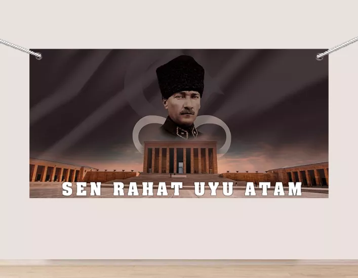 10 Kasım Atatürk’ü Anma Programı Brandası 100x200