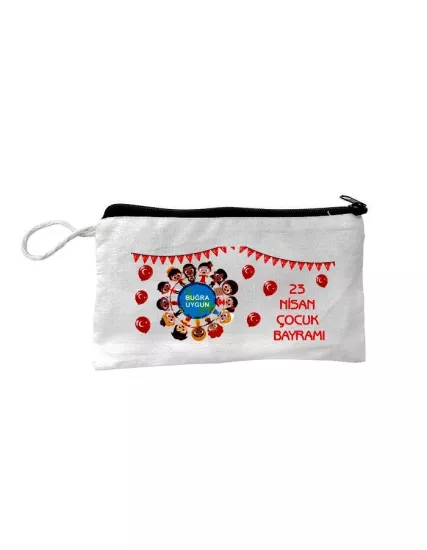 23 Nisan Temalı Özel Tasarım Bez Kalemlik 5 Adet