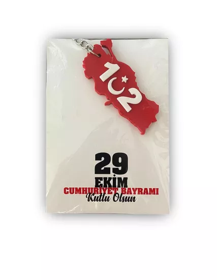 29 Ekim Hediyesi Türk Bayraklı Anahtarlık 3 Adet