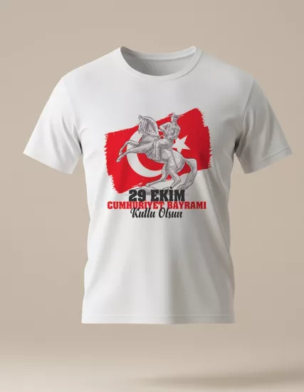 29 Ekim Cumhuriyet Bayramı Baskılı Tişört T9