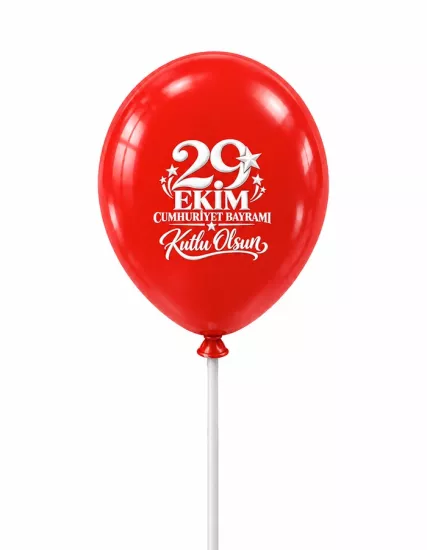29 Ekim Çubuklu Baskılı Balon (10 Adet)