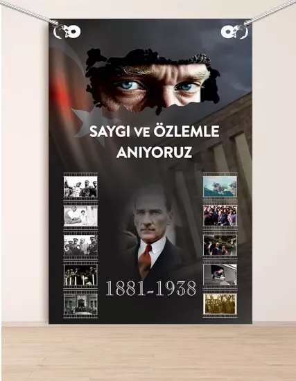 10 Kasım Atatürk’ü Anma Programı Brandası 100x150